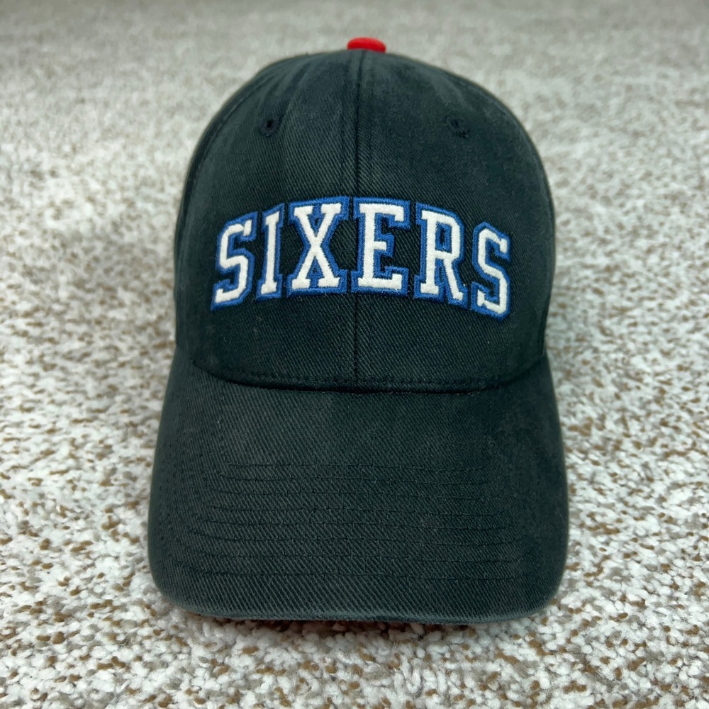 Philadelphia 76ers Hat Mens One Size Flex Stretch Black NBA Basketball Cap Retro